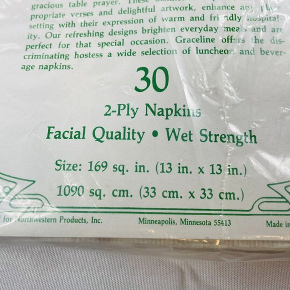 GRACELINE Luncheon Napkins Open 25 “Have A Happy Day” Girl With Kittens VINTAGE - Picture 7 of 9